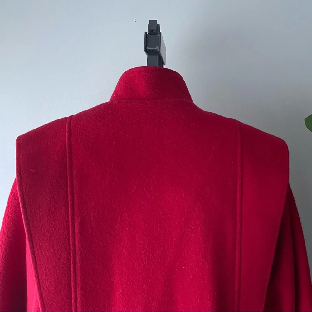 Vintage Ruby Red Women's Cape Coat - Picture 9 of 12